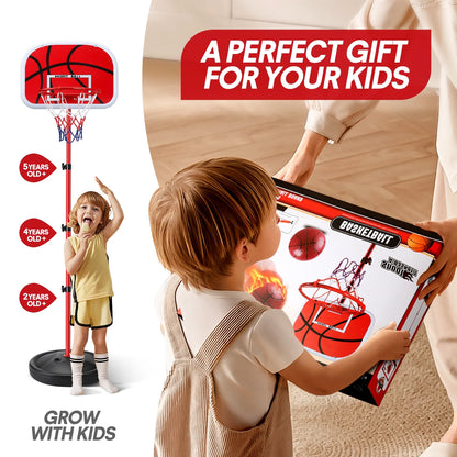 Kids Basketball Hoop, Basketball Hoop Indoor Adjustable Height 2.8-5 FT - Toddler Basketball Hoop - Basketball Goals Indoor Outdoor Play